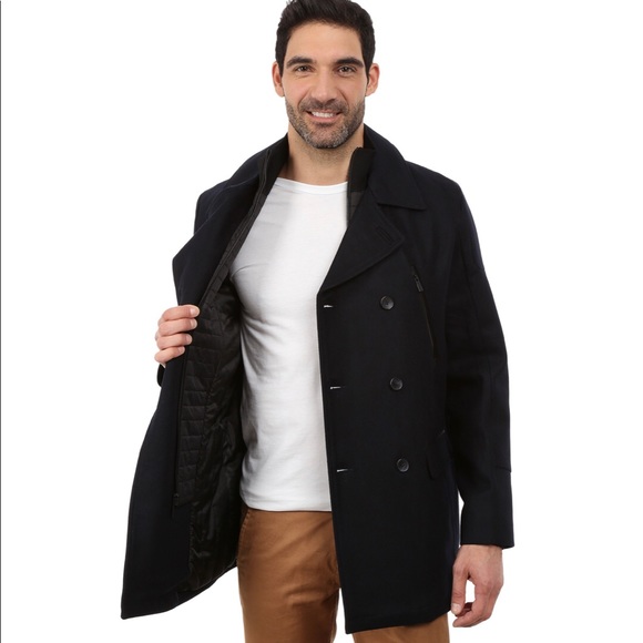 Calvin Klein Other - Men’s Calvin Klein black coatPea Coat size medium!